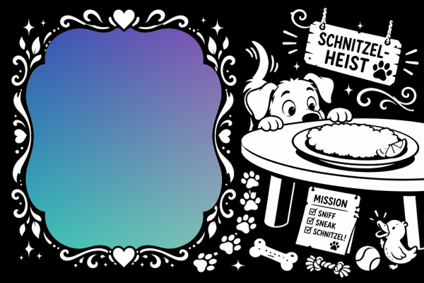 Fotomagnet · Schnitzel 1 – beispielhafte Farbfüllung
